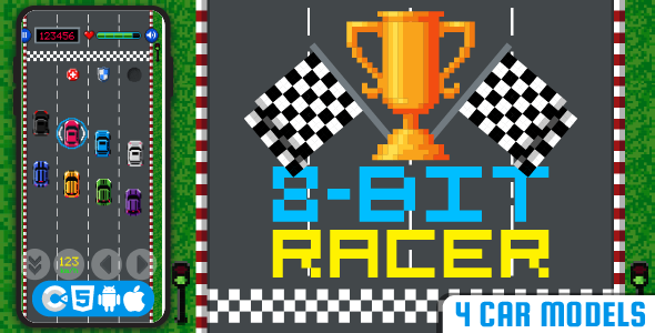 8-Bit Racer - HTML5 Game, Construct 3
