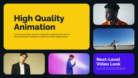 Multiscreen Slideshow Colorful Video Displays template preview