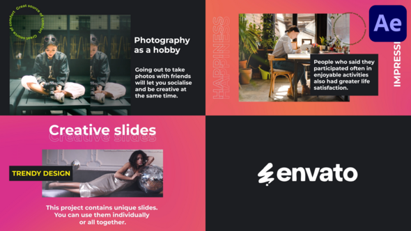 Stylish Creative Slides for After Effects Openers template preview