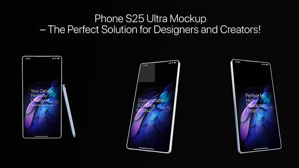 Your Design, Perfectly Displayed – Phone S25 Ultra Mockup Product Promo template preview