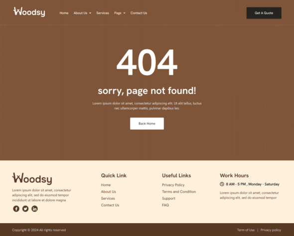 Woodsy - Carpenter & Craftsman Elementor Template Kit