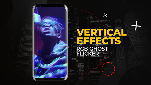 Vertical RGB Ghost Flicker | After Effects Elements template preview