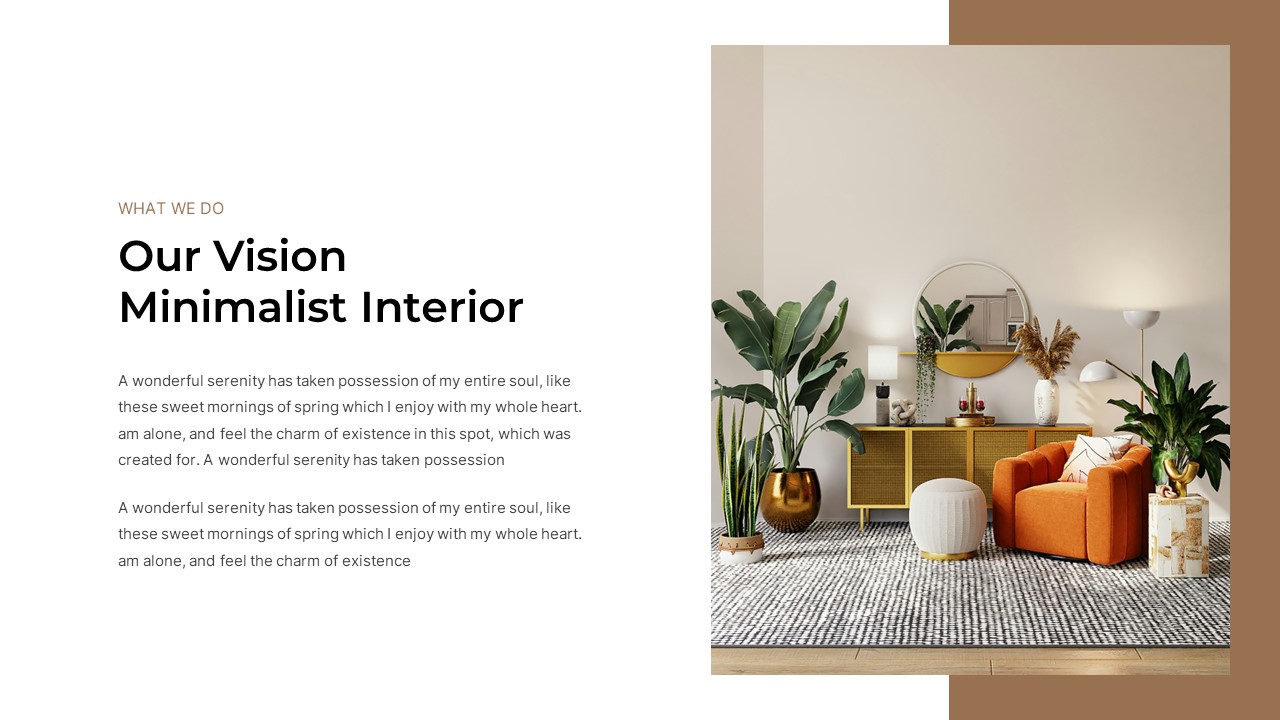 Minimalist Interior Design PowerPoint Template, Presentation Templates