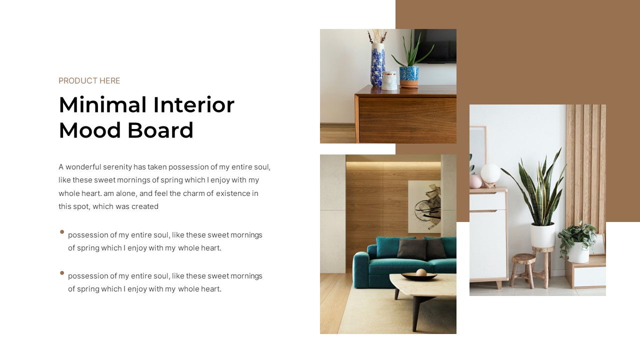 Minimalist Interior Design PowerPoint Template, Presentation Templates