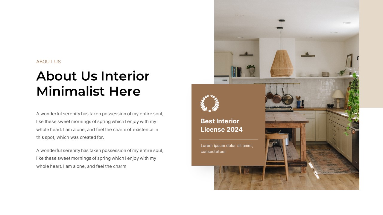 Minimalist Interior Design PowerPoint Template, Presentation Templates