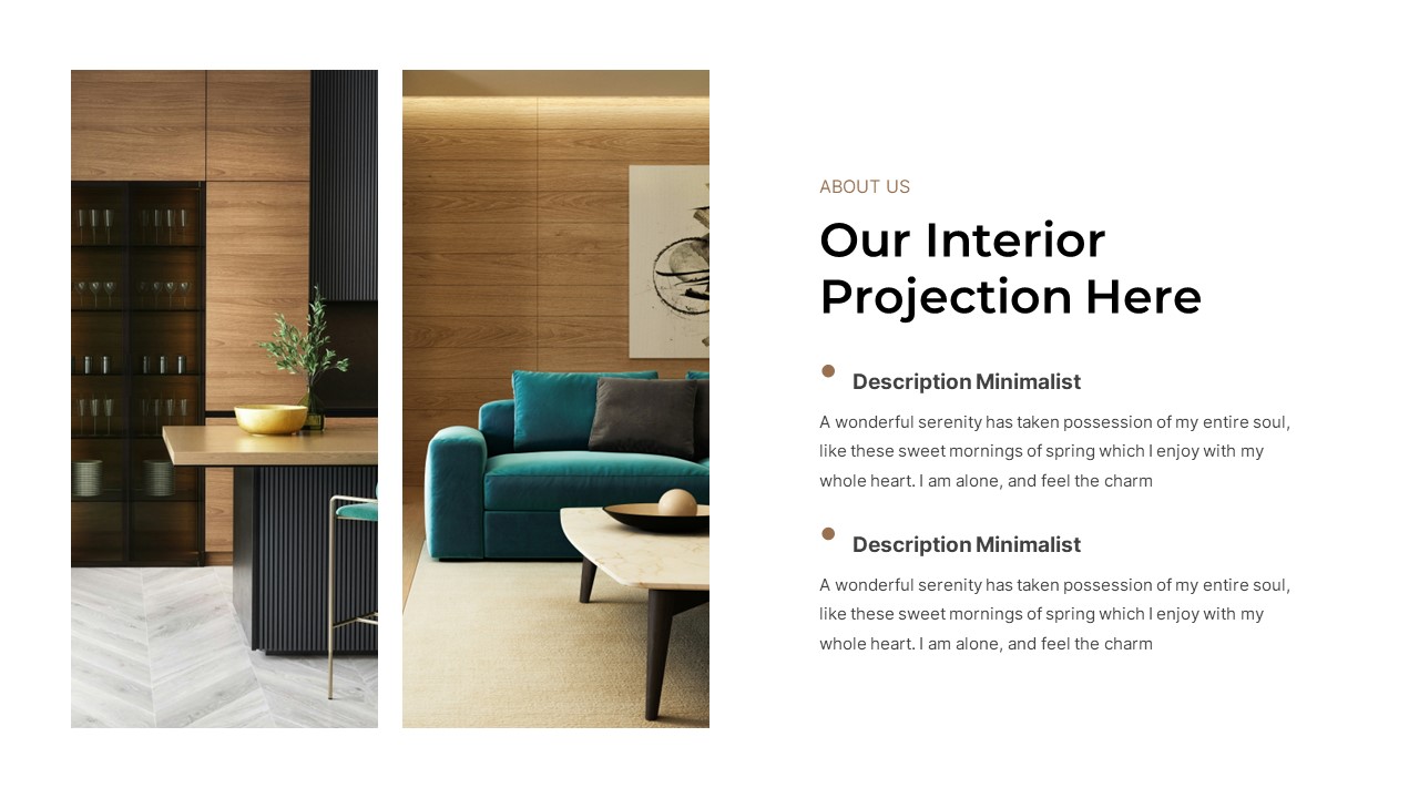 Minimalist Interior Design PowerPoint Template, Presentation Templates