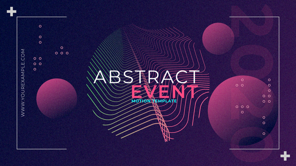 Abstract Event Title Titles template preview