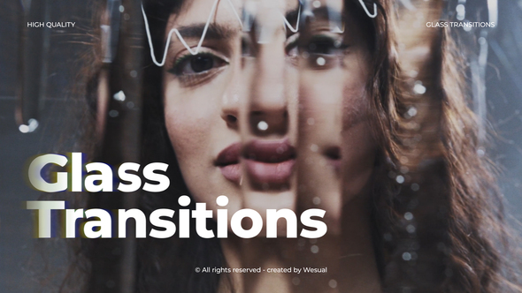 Glass Transitions | MOGRT Premiere Pro template preview