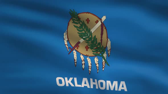 Oklahoma State Flag Background 4K alt