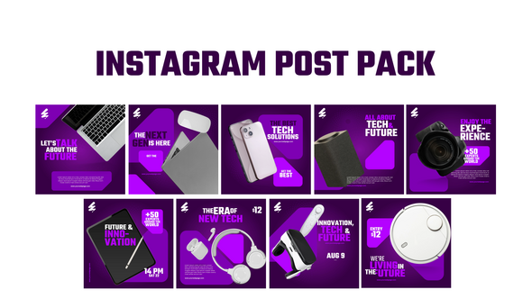 Instagram post pack Openers template preview