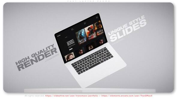 Fast Laptop Promo Video Displays template preview