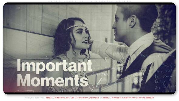 Retro Memories - Cinematic Opener Openers template preview