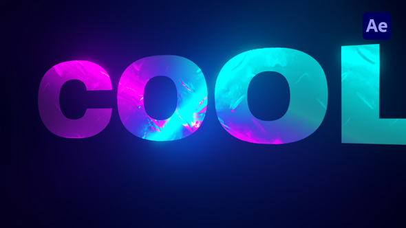 Flashing Metallic Text Reveal Titles template preview