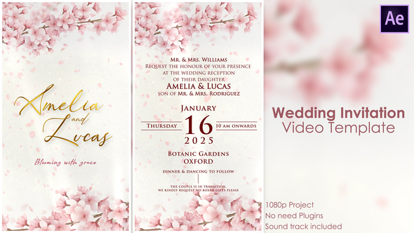 Wedding Invitation 2 Titles template preview