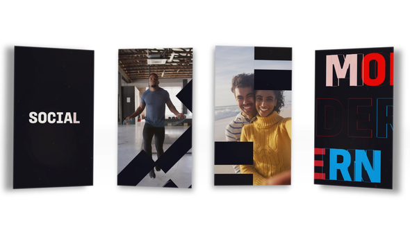 Social Montage Video Displays template preview