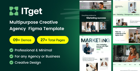 ITGet - Multipurpose Creative Agency  and Portfolio Figma Template