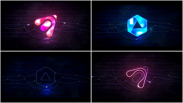 Neon Logo Animation Logo Stings template preview
