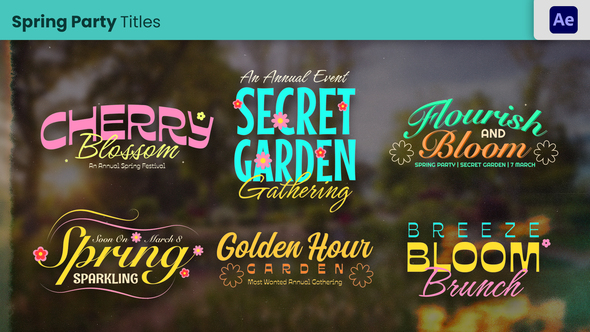 Spring Nature Title Titles template preview