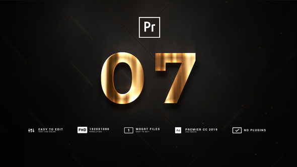 Aspect Countdown 10in1 Style Luxe Backgrounds MOGRT Premiere Pro template preview