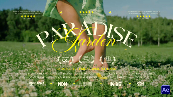 Weekly Cinematic Title Titles template preview