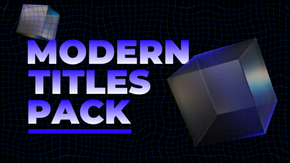 3D Typography Titles template preview