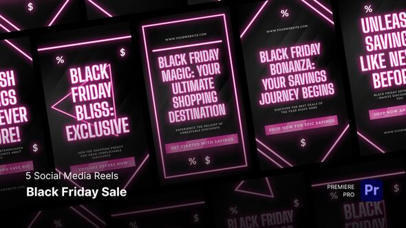 Social Media Reels - Black Friday Sale Premiere Pro Templates Premiere Pro template preview