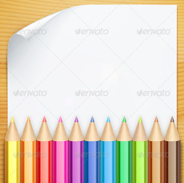 Color Pencils - Borders Decorative