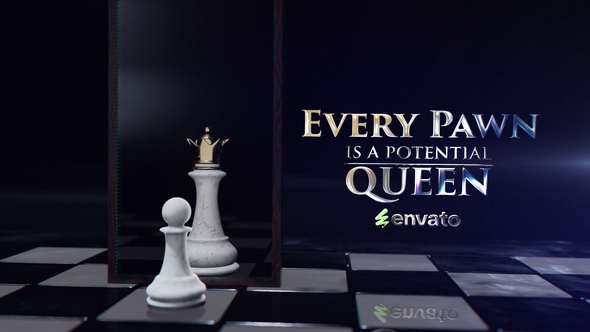 Pawn Queen Chess Mirror | AE Logo Stings template preview