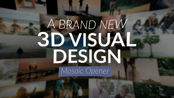 Photo Displays in 3D Spaces Slideshow Openers template preview