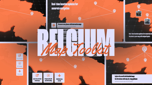 Belgium Map Toolkit Video Displays template preview