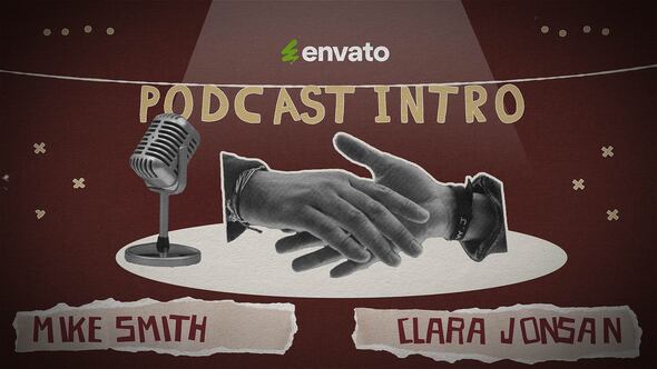 Collage Podcast Intro Openers template preview