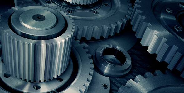 Complex Mechanism of Gears in Motion 2, Motion Graphics | VideoHive