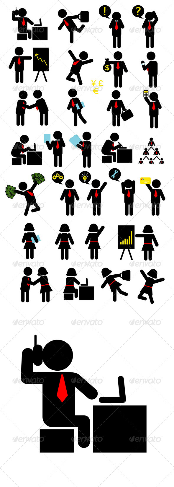 Business Pictogram Icons - People Characters