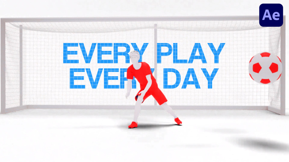 Soccer Typographic Intro Openers template preview