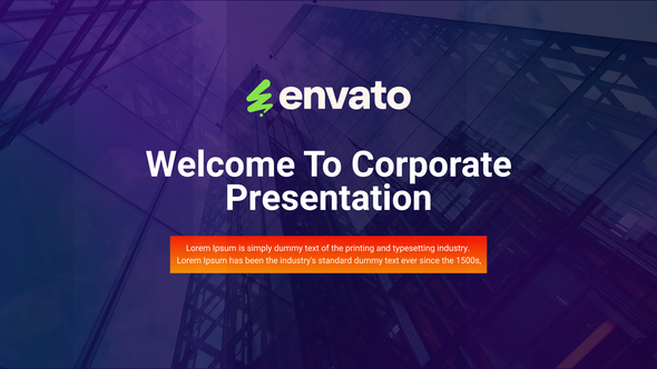 Corporate Presentation Video Displays template preview