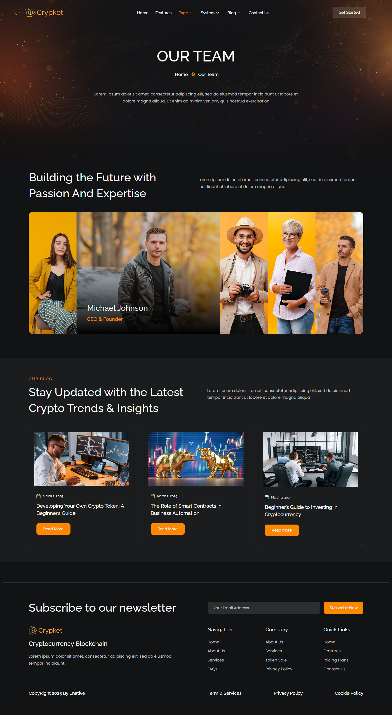 Crypket - Cryptocurrency Blockchain & Bitcoin Elementor Template Kit by  Enative