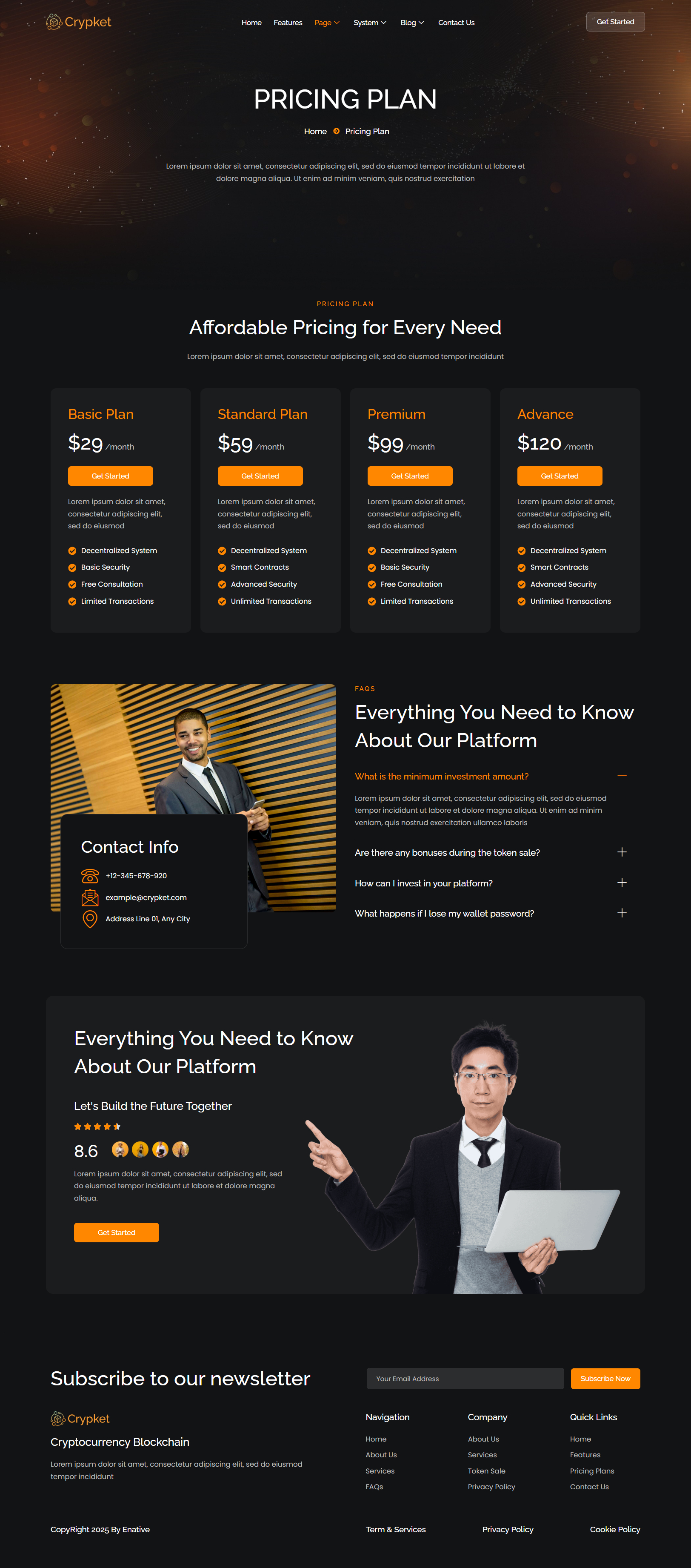 Crypket - Cryptocurrency Blockchain & Bitcoin Elementor Template Kit by  Enative