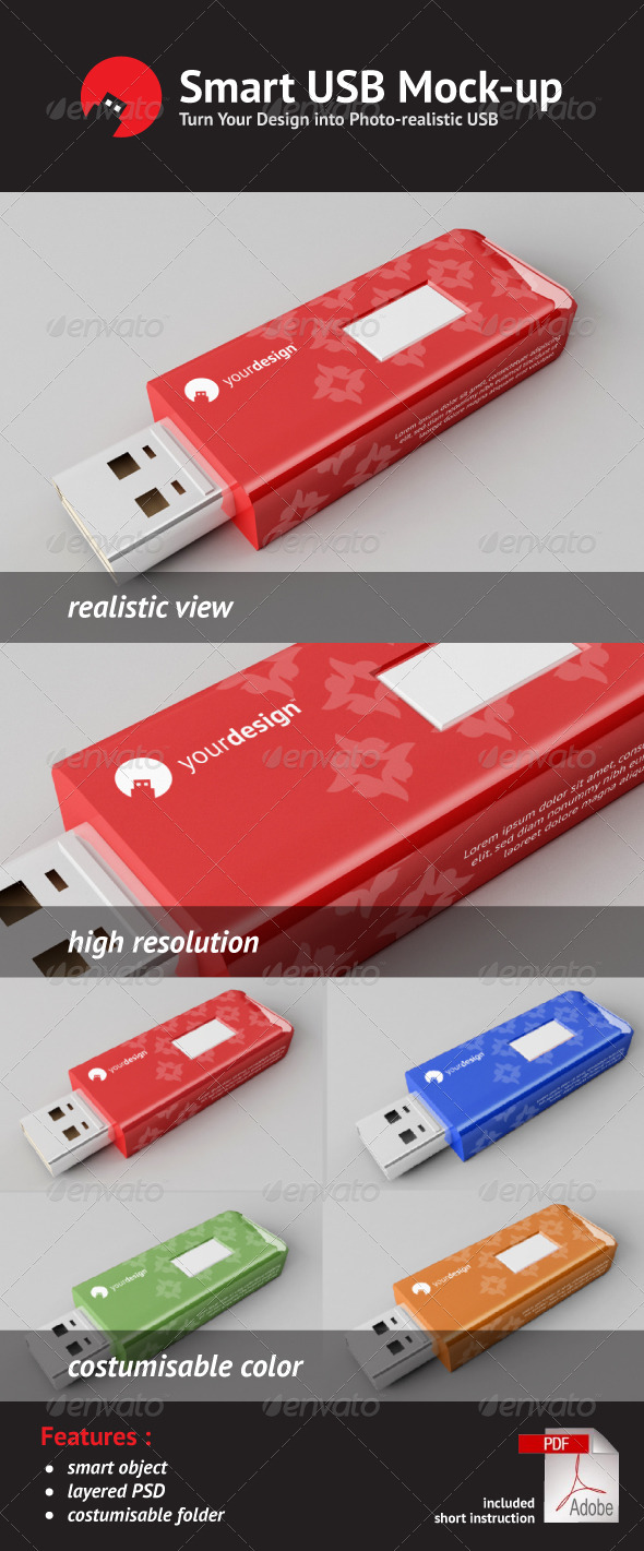 Usb Flash Disk Mock Up