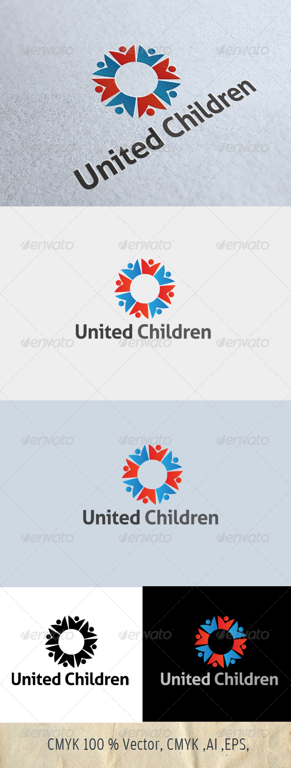 United Children - Humans Logo Templates