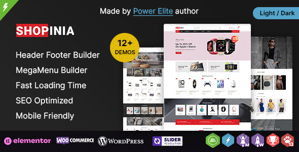 Shopinia WP - Multi-purpose Elementor WooCommerce Theme