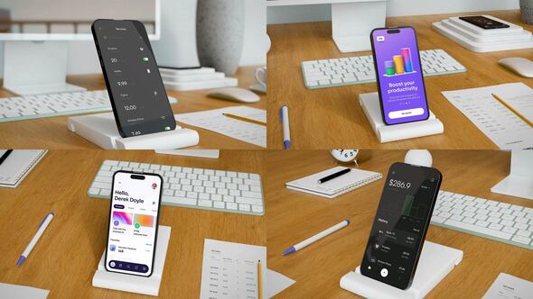 Office Phone Mockup Product Promo template preview