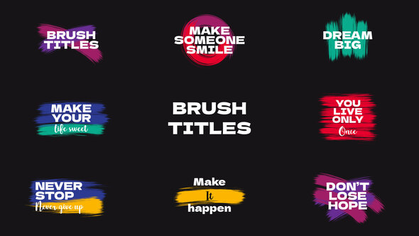 Brush Titles | AE Titles template preview