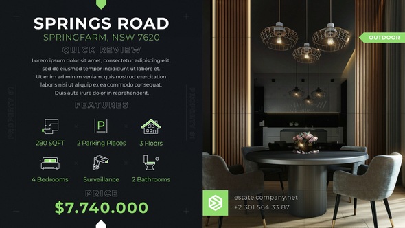 Real Estate Minimal Tech Product Promo template preview