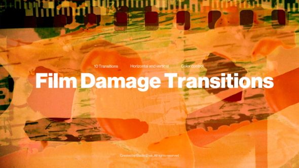 Film Damage Transitions Elements template preview
