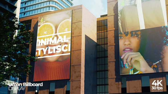 Urban Billboard Mockup Premiere Premiere Pro template preview