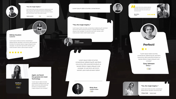 MInimalist Testimonial & Review Pack Elements template preview