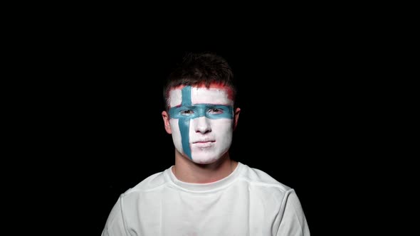 Happy Fan Celebrate Victory of His Team alt