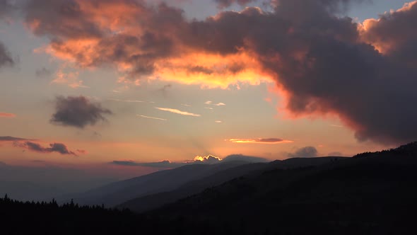 Successive Hills After Sunset alt