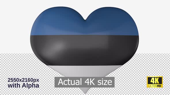 Estonia Flag Heart Spinning alt