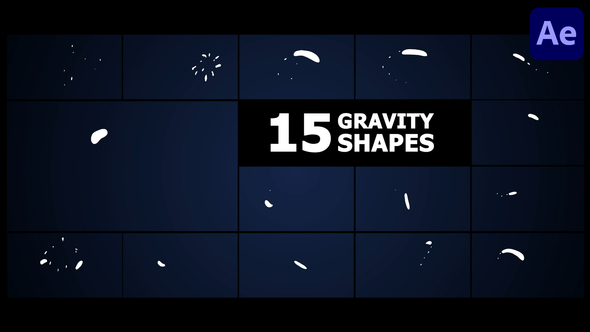Liquid Gravity Shapes | After Effects Elements template preview